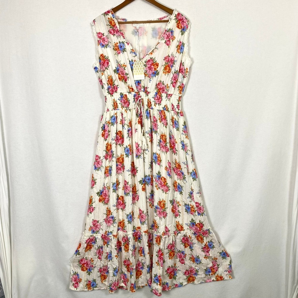 Anthropologie Beyond Words 2X Maxi Dress Cottagecore Romantic Coquette Feminine - Picture 2 of 8